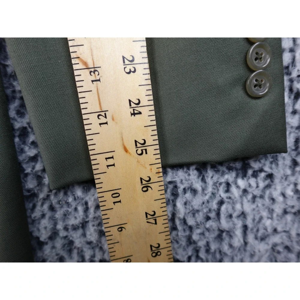 Pronto Uomo Blazer Mens 42L Olive Green Three Button‎ Wool Blend Sport Coat